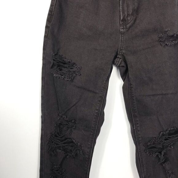 American Eagle Black Distressed Mom Jeans - Picture 7 of 8